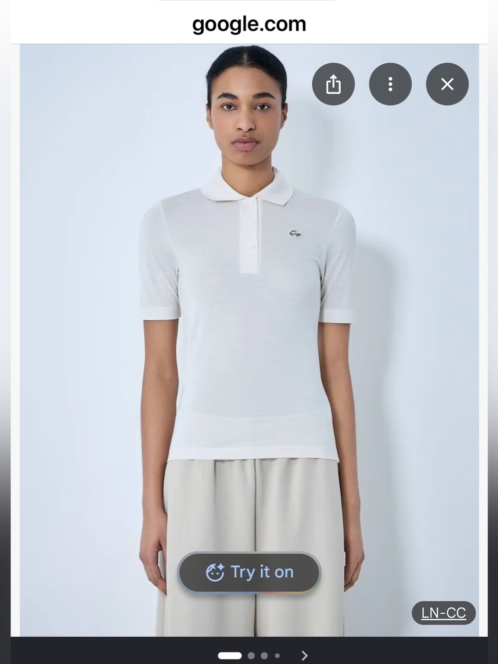Final Price- No Offers! Lacoste Limited Edition White French Terry Polo- Small